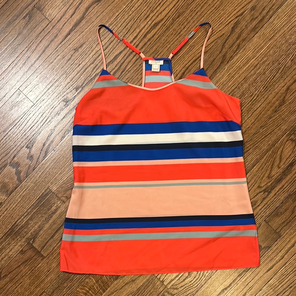J. Crew Striped Camisole in Red, Blue, and Peach